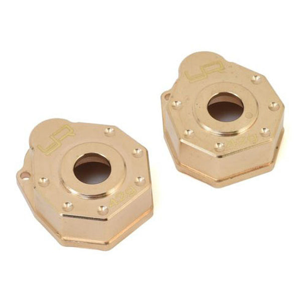 Yeah Racing Traxxas TRX-4 Brass Portal Cover Set (2) - Remote Control Toys - AMain Distributing