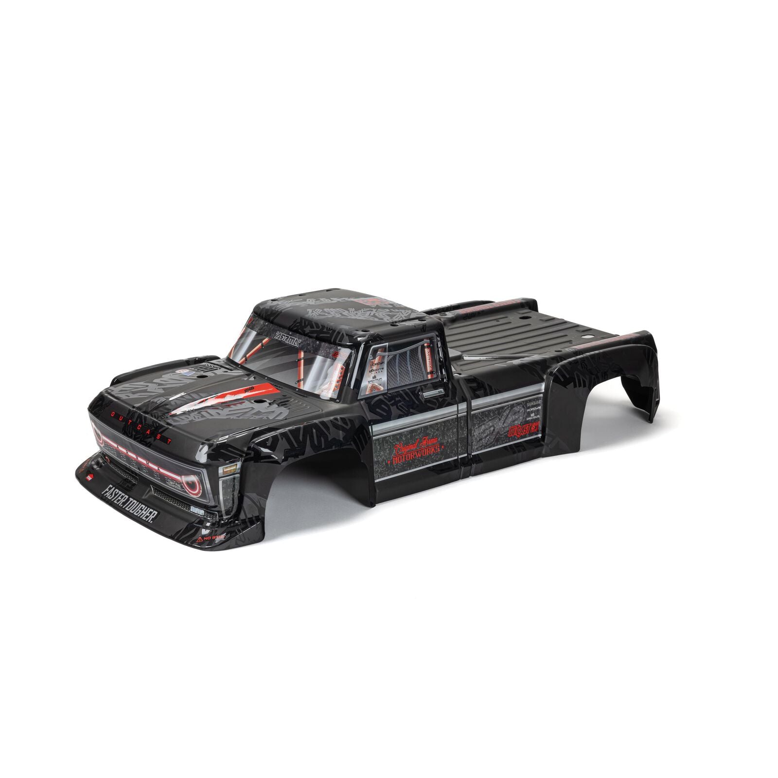 ARRMA 1/5 OUTCAST 8S Painted Decaled Trimmed Body Black -  - Horizon Hobbies, Inc.