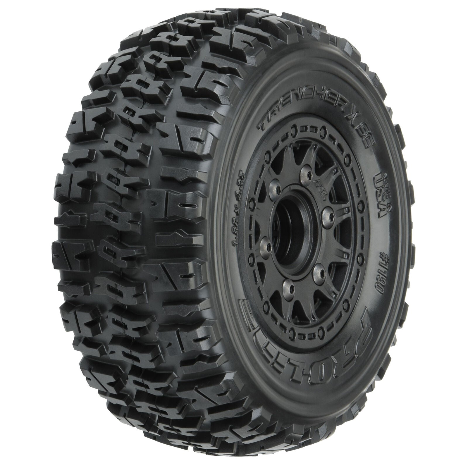 Pro-Line Trencher X SC 2.2/3.0 Tires w/Raid Wheels (Black) (2) (M2) w/12mm Removable Hex -  - Horizon Hobbies, Inc.