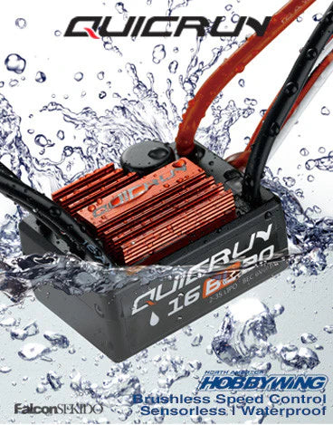 Hobbywing Quicrun WP-16BL30 Waterproof 1/18th Scale Brushless ESC -  - HobbyWing North America