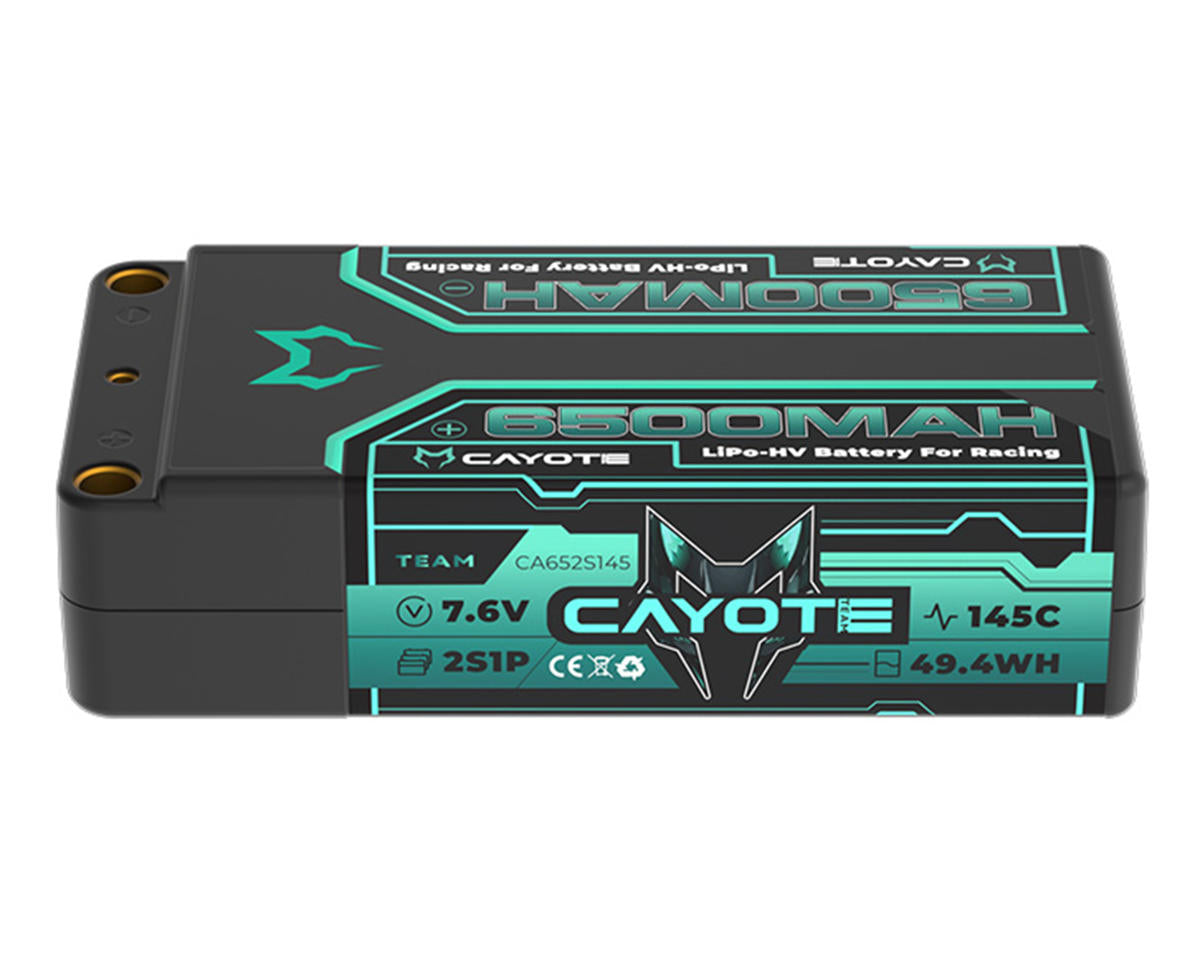 Cayote 2S 145C LCG Shorty LiHV Battery w/5mm Bullets -  - RC Visions