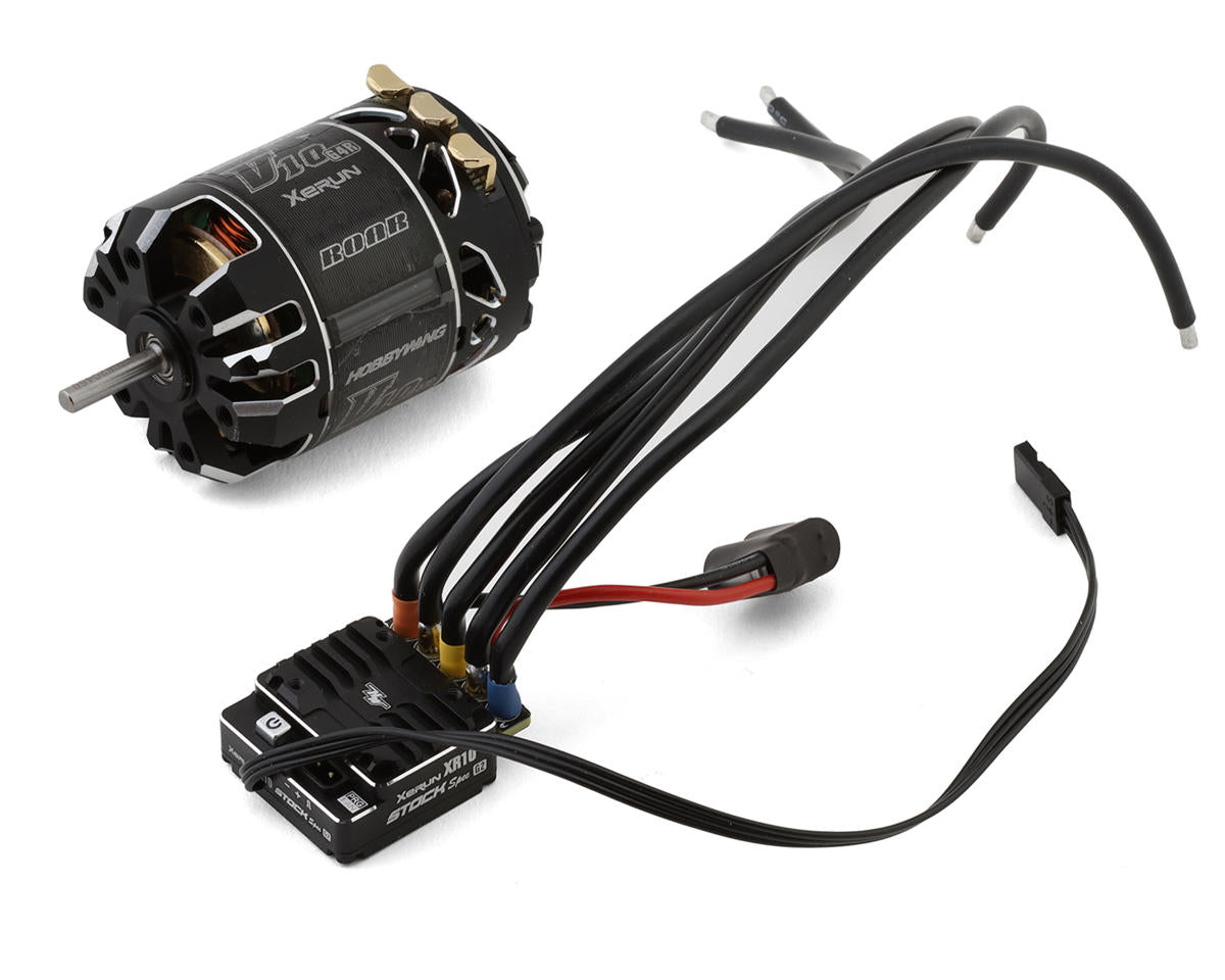 Hobbywing XR10 Stock Spec G2 Sensored Brushless ESC/V10 G4R Motor Combo (13.5T) -  - HobbyWing North America