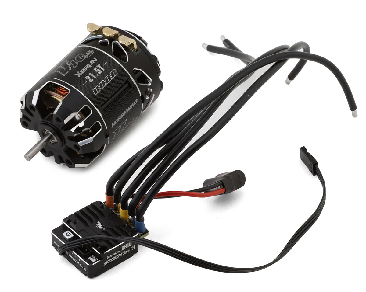 Hobbywing XR10 Stock Spec G2 Sensored Brushless ESC/V10 G4R Motor Combo (21.5T) -  - HobbyWing North America