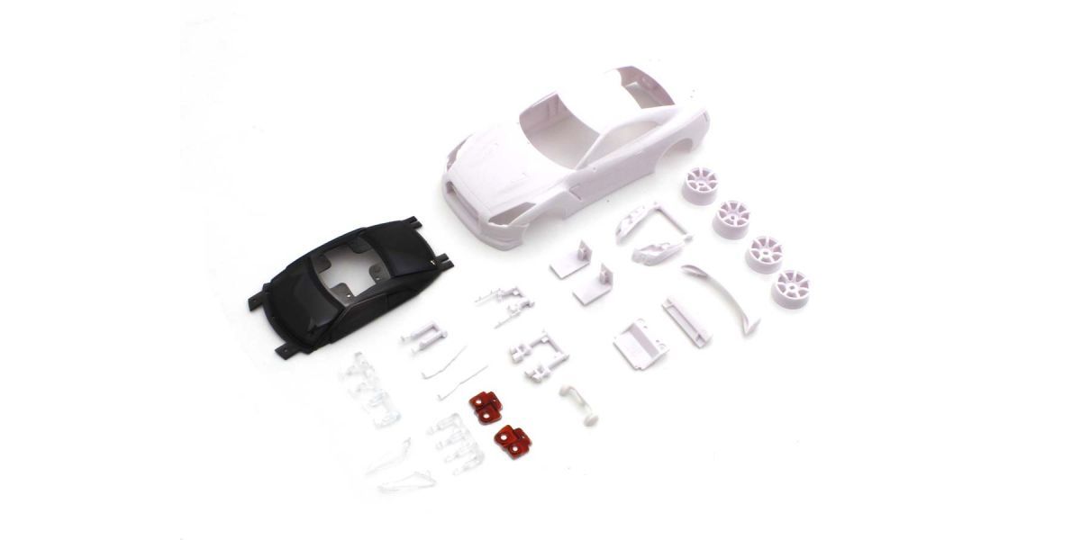 KYOSHO MINI Z Nissan GT-R (R35) White Body Set, w/Rim for AWD -  - HRP Distributing, Inc.
