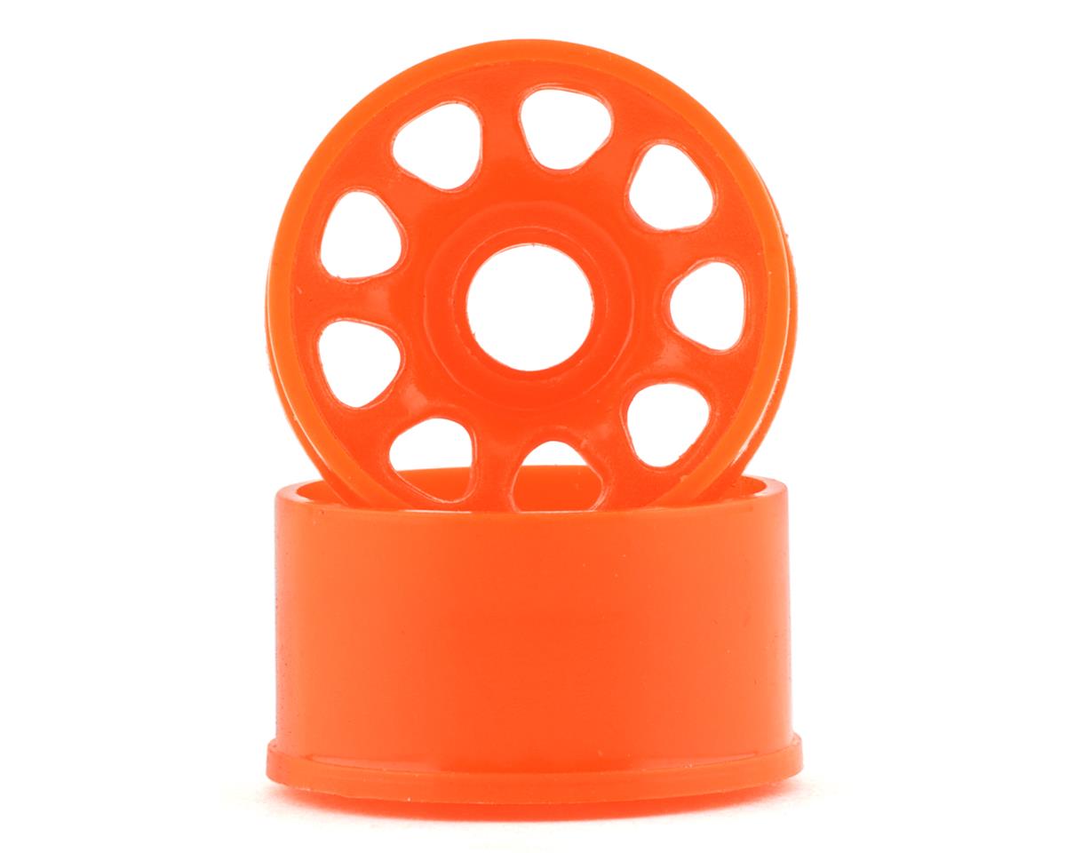 EXX Racing Mini-Z 2WD 9 Spoke Rear Rim (2) (Neon Orange) (3mm Offset) -  - AMain Distributing
