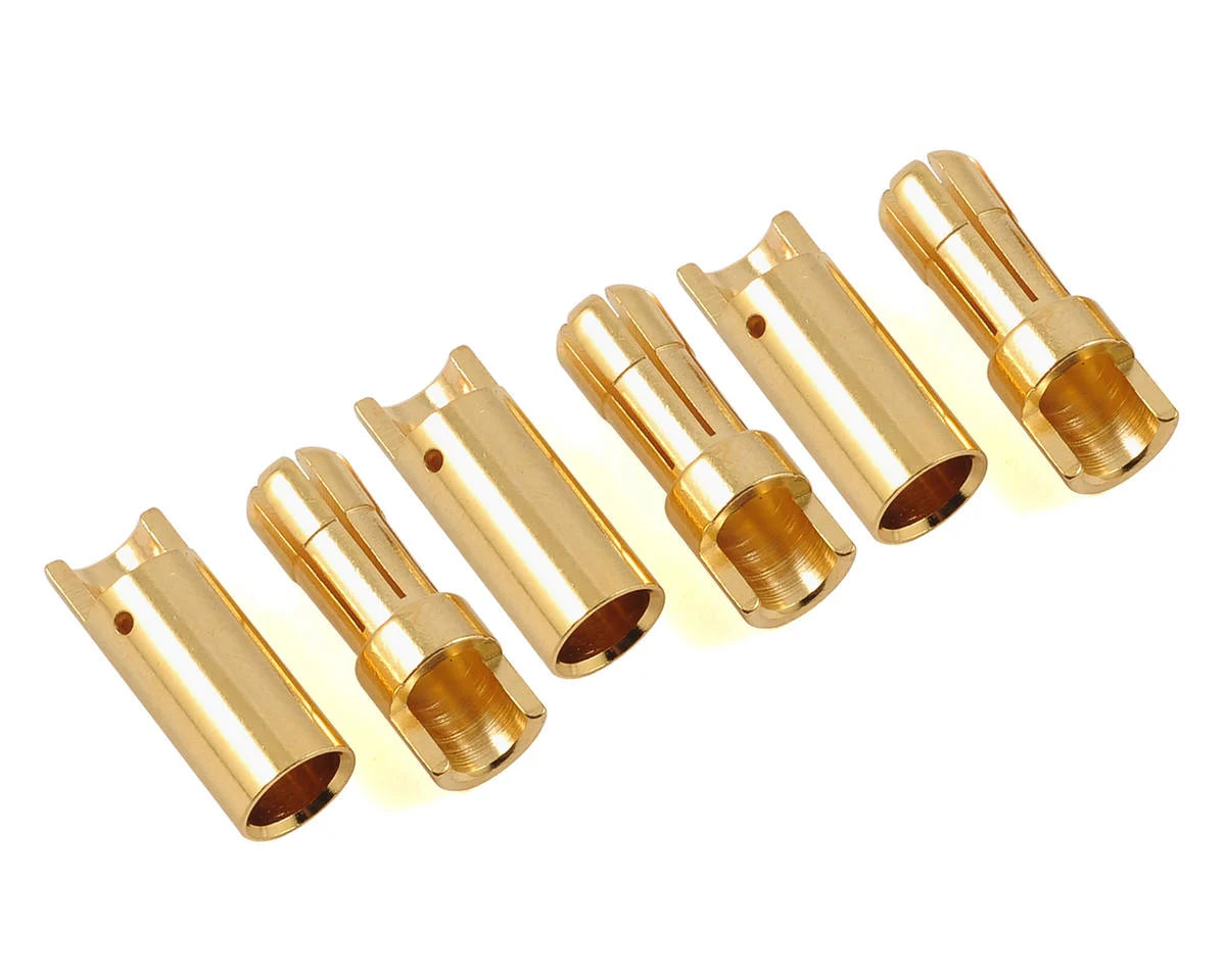ProTek RC 5.5mm "Super Bullet" Solid Gold Connectors (3 Male/3 Female) -  - AMain Distributing