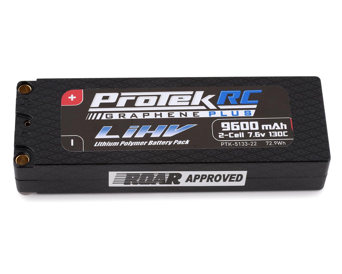 ProTek RC 2S 130C Low IR Si-Graphene + HV LiPo Battery (7.6V/9600mAh) w/5mm Connectors (ROAR Approved) -  - AMain Distributing
