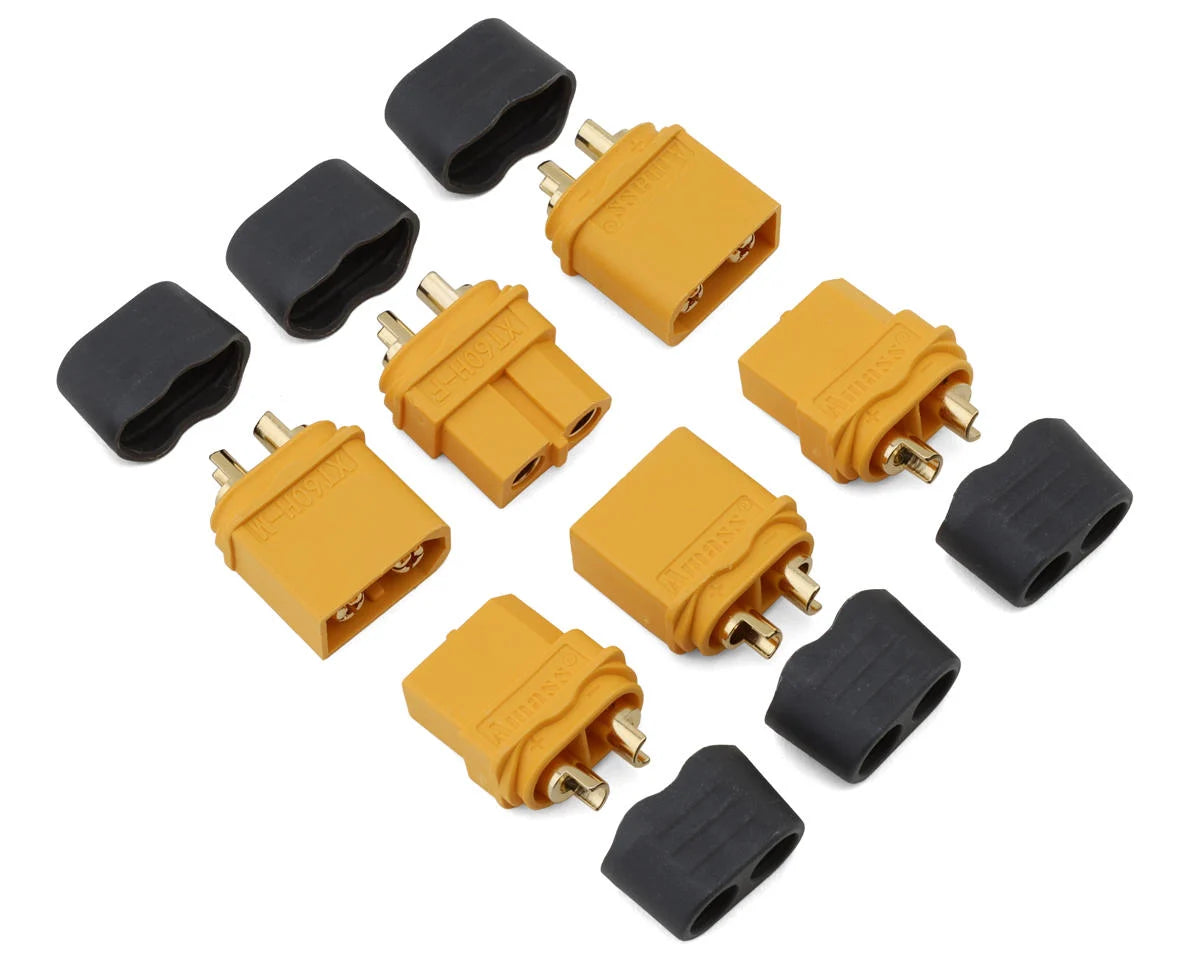 Samix XT60 Connectors w/Wire Covers (3 Male/3 Female) - stpatty - AMain Distributing