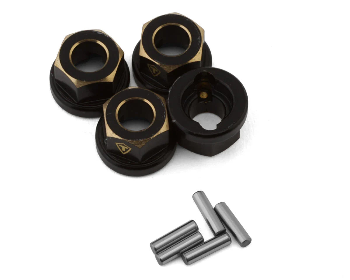 Treal Hobby FCX24 Brass Wheel Hub Spacers (+4.2mm) (4) (1.6g) -  - AMain Distributing