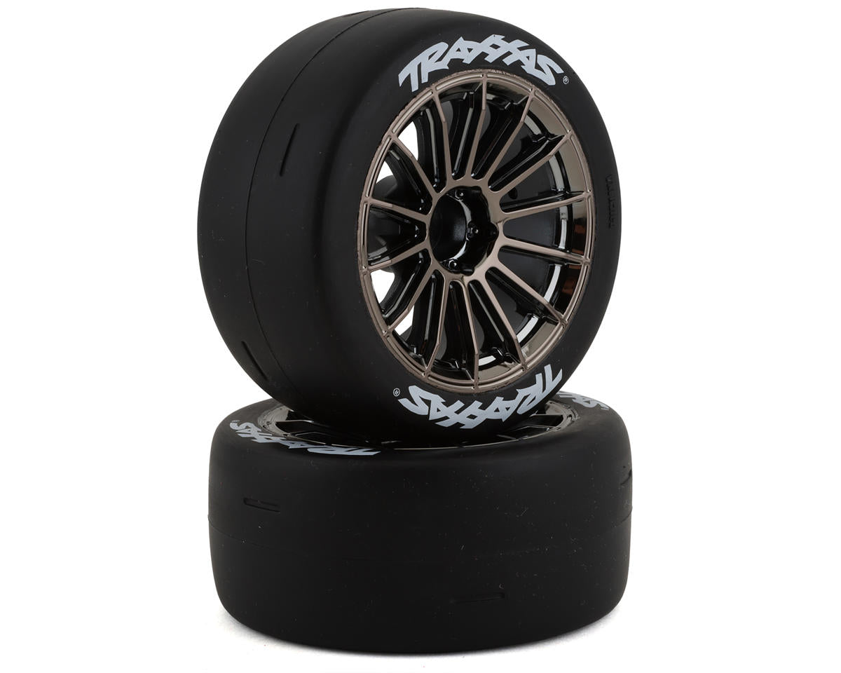 Traxxas Sticky 2.0" Response Pre-Mounted Tires w/Multi-Spoke Wheels (Satin Chrome) (2) (Rear) (VXL) -  - Traxxas