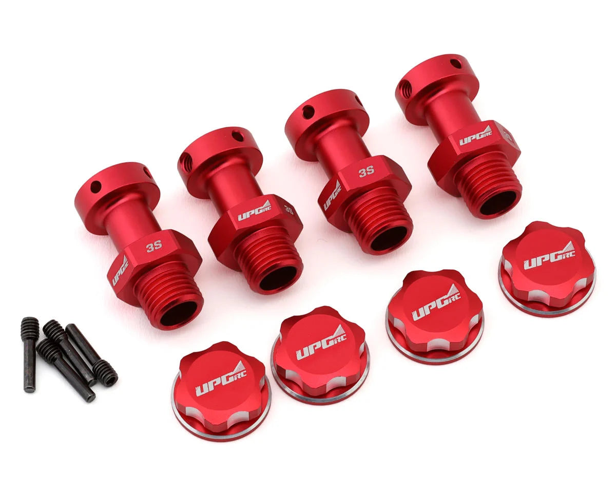 UpGrade RC Aluminum 17mm Hex Conversion for Arrma® 3S Vehicles (Black) - Direct Fit w/UpGrade RC 2.8" Tires - stpatty - AMain Distributing