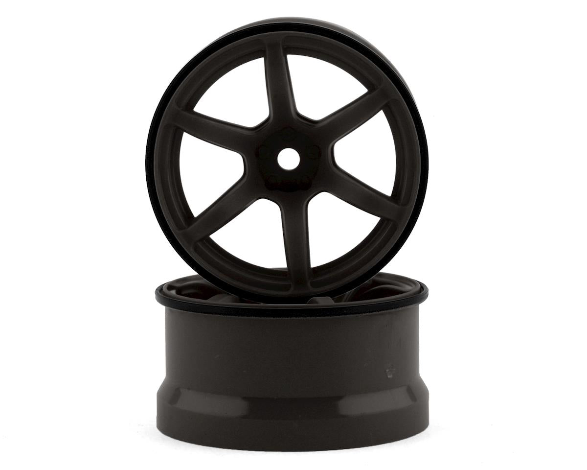 Yokomo 12mm Hex Racing Performer High Traction RWD Drift Wheels (Titanium) (2) (6mm Offset) -  - AMain Distributing