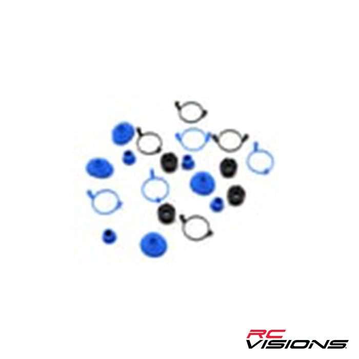 Traxxas Revo Pivot Ball Caps w/ dust boots, rubber (4)/ dust plugs, rubber (4)/ dust - Remote Control Toys - Traxxas