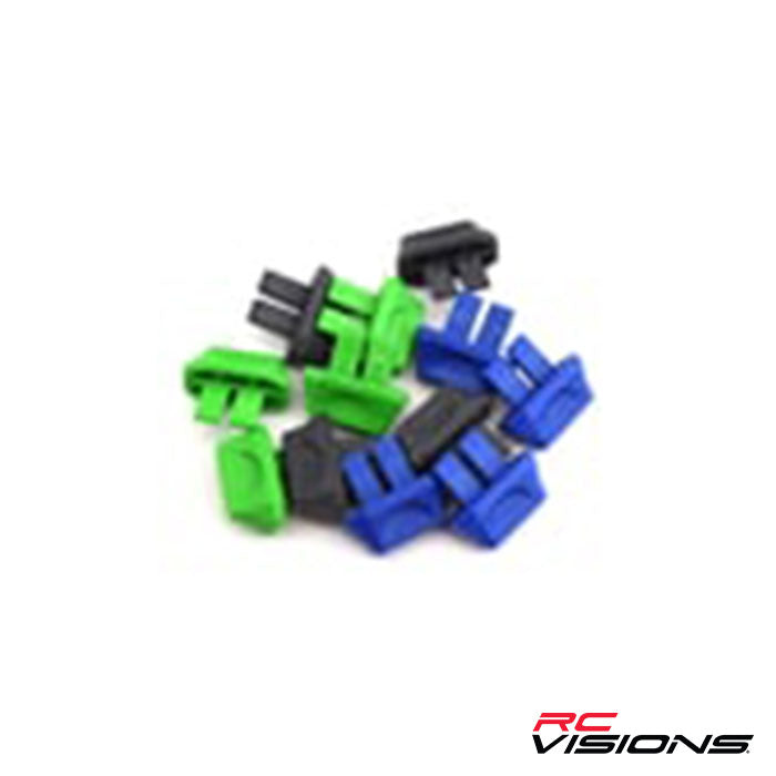 Traxxas Battery Plug Charge Indicator Set (Green x4, Blue x4, Grey x4) - Remote Control Toys - Traxxas