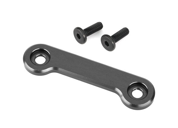 TRAXXAS Wing washer, 6061-T6 aluminum (dark-titanium anodized) (1)/ 4x12mm FCS (2) -  - Traxxas