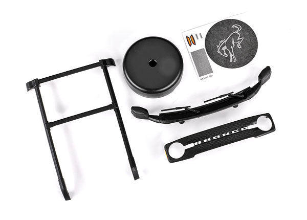 TRAXXAS TRX4M Roof rack/ spare tire cover/ cowl/ grille (fits #9711 body) -  - Traxxas