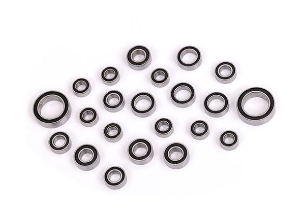 TRAXXAS Ball bearing set, black rubber sealed, complete (3x6x2.5mm (8), 5x8x2.5mm (4), 4x8x3mm (4), 8x12x3.5mm (2), 3.5x7x2.5mm (4)) -  - Traxxas