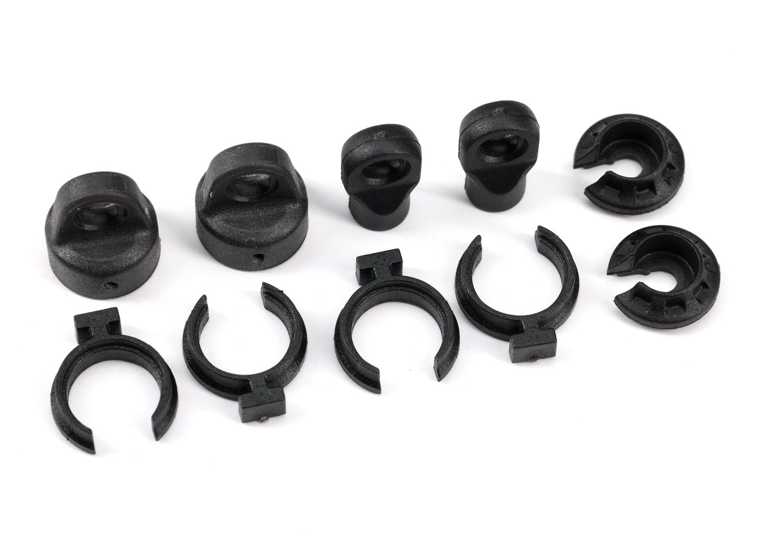 TRAXXAS TRX4M Shock cap (2)/ spring perch (2)/ rod end (2)/ spring preload spacer (4) -  - Traxxas