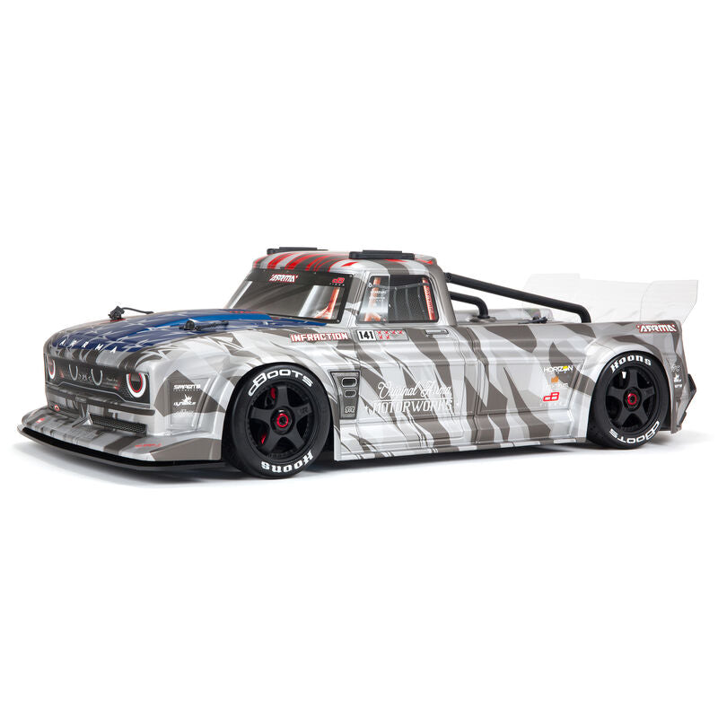 Arrma Infraction V2 6S BLX Brushless 1/7 RTR Electric 4WD Street Bash Truck w/DX3 2.4GHz Radio, Smart ESC & AVC - Remote Control Toys - Horizon Hobbies, Inc.
