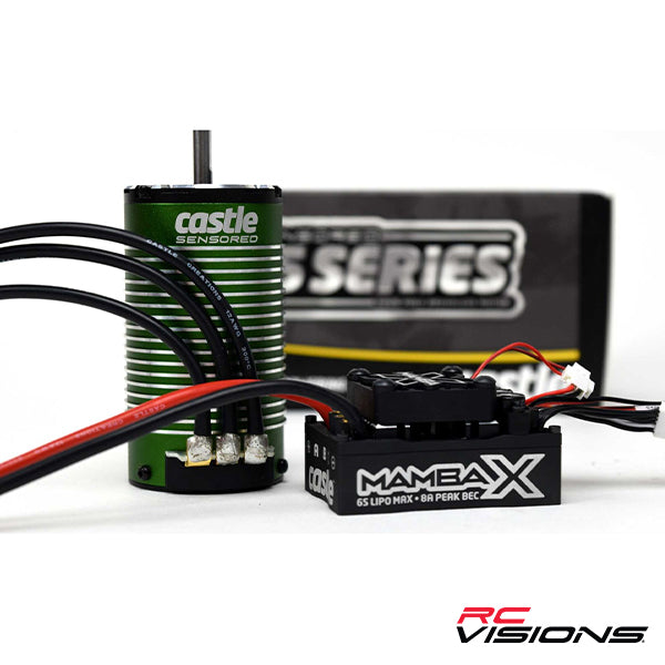 Castle Creations Mamba X Waterproof 1/8 Brushless Combo w/1515 Sensored Motor (2200kV) - ESC/Motor - Castle Creations