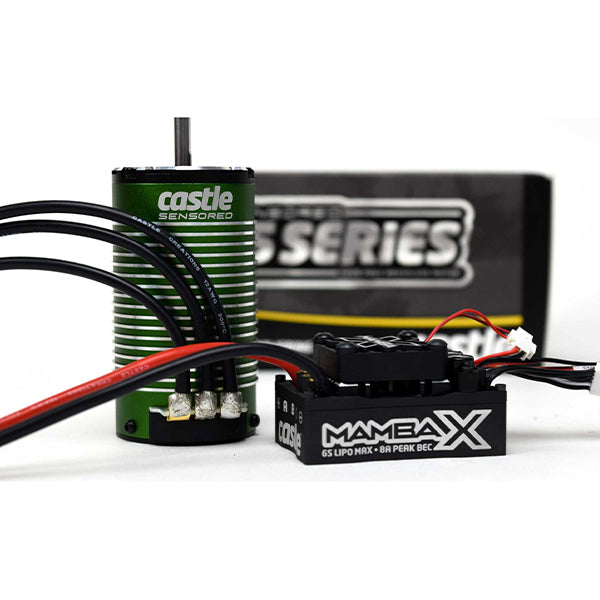 Castle Creations Mamba X Waterproof 1/8 Brushless Combo w/1515 Sensored Motor (2200kV) - ESC/Motor - Castle Creations