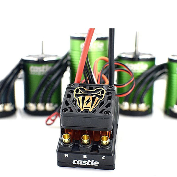 Castle Creations Copperhead 10 Waterproof 1/10 Sensored Combo w/1415 (2400Kv) (Monster Truck Edition) - Motor/ESC - Castle Creations