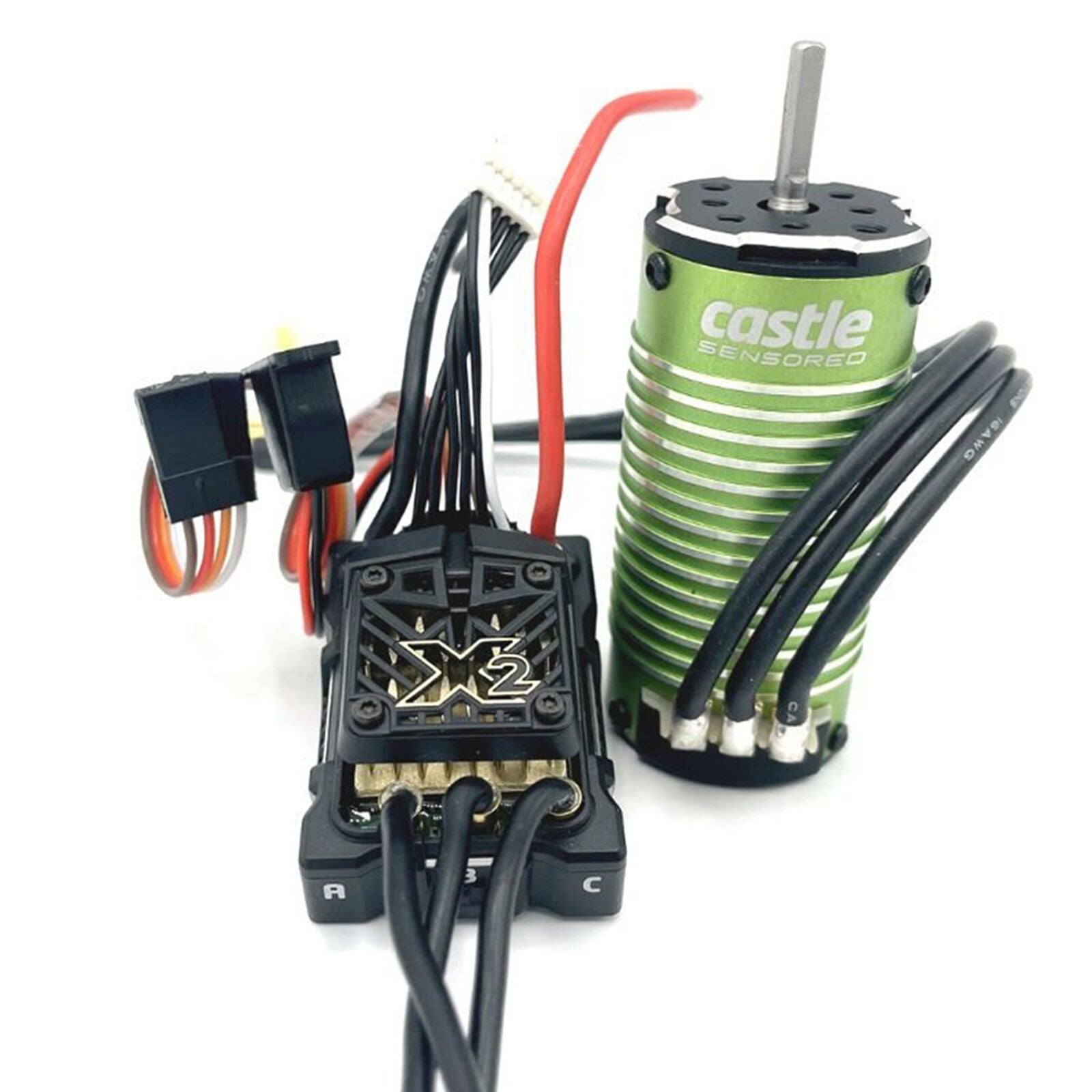 Castle Creations Mamba Micro X2 Waterproof 1/18th Scale Sensored Brushless Combo (6350Kv) - Motor/ESC - Horizon Hobbies, Inc.