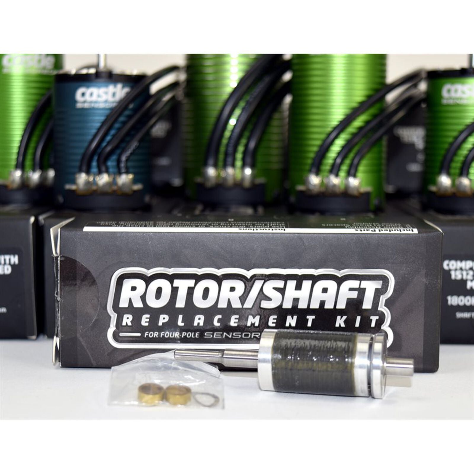 CASTLE CREATIONS Rotor/Shaft Replacement Kit: 1406-4600Kv, 5700Kv, 1900Kv -  - Castle Creations