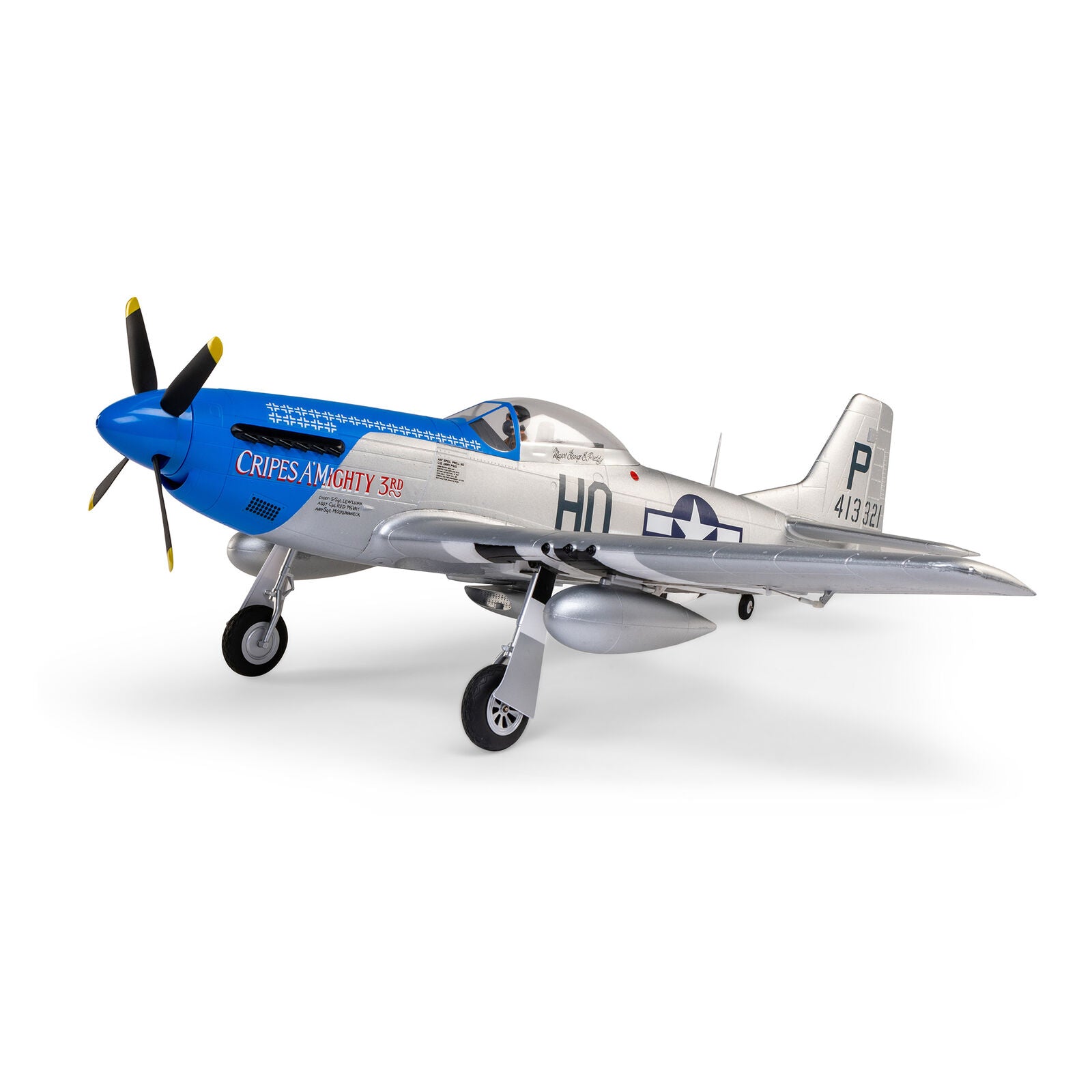 E-FLITE P-51D Mustang 1.2m BNF Basic with AS3X and SAFE Select “Cripes A’Mighty 3rd” -  - Horizon Hobbies, Inc.