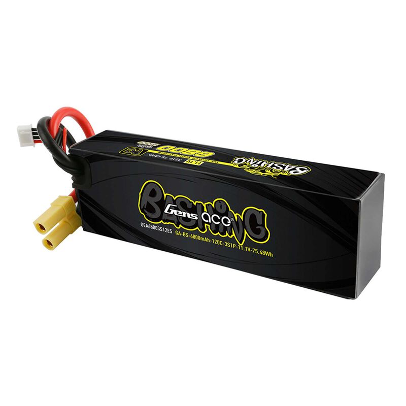 Gens Ace 3S Bashing Pro LiPo Battery Pack 120C (11.1V/6800mAh) w/EC5 Connector -  - Horizon Hobbies, Inc.