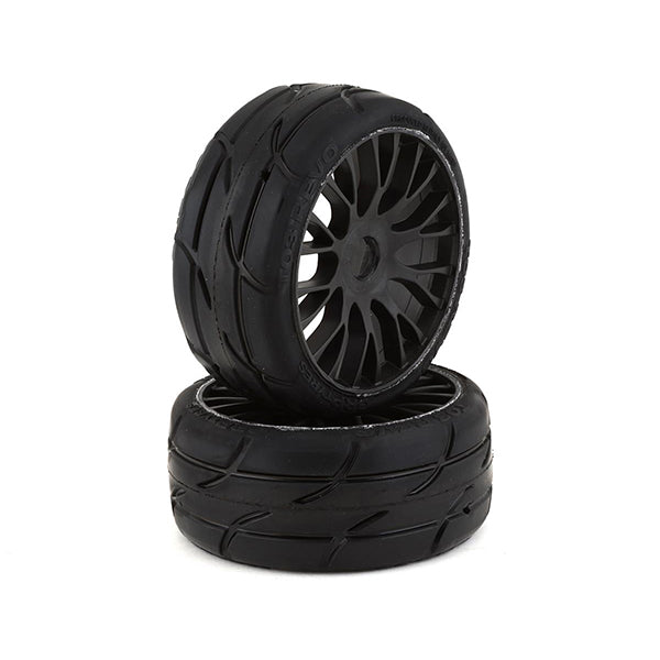GRP GT - TO3 Revo Belted Pre-Mounted 1/8 Buggy Tires (Black) (2) (XB1) w/FLEX Wheel - Wheel/Tires - AMain Distributing