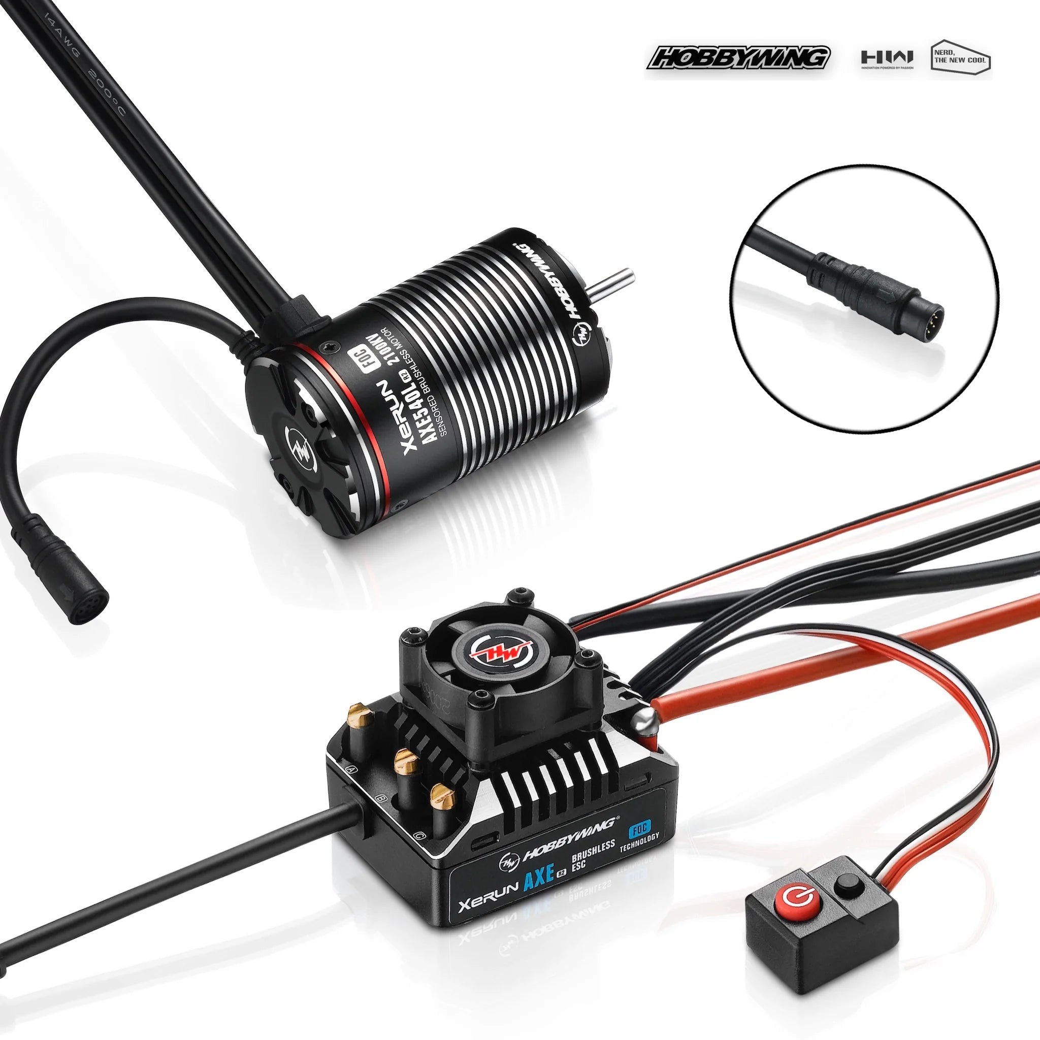 Hobbywing AXE 540L R2-FOC Waterproof Sensored Brushless Combo w/1400Kv Motor -  - HobbyWing North America