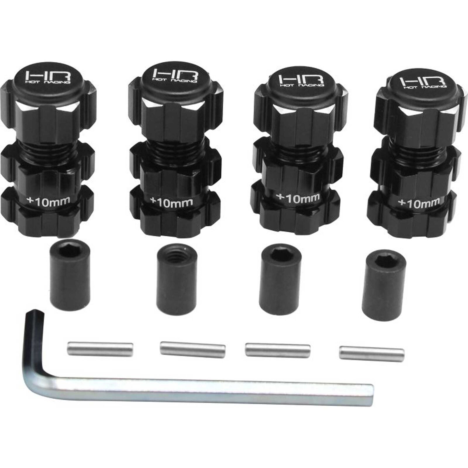 HOTRACING Aluminum +10mm 17mm Splined Hubs: Traxxas Maxx 4S -  - Horizon Hobbies, Inc.