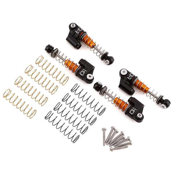 Hot Racing Axial SCX24 Aluminum Threaded Oil Emulsion Shocks (4) - Part - AMain Distributing