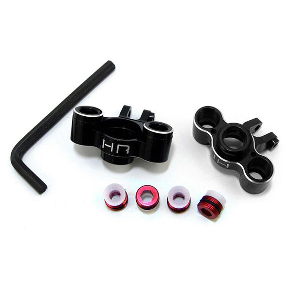 Hot Racing Traxxas 1/16 Aluminum Knuckle Axle Carrier Set (Black w/Red Screw) -  - Horizon Hobbies, Inc.