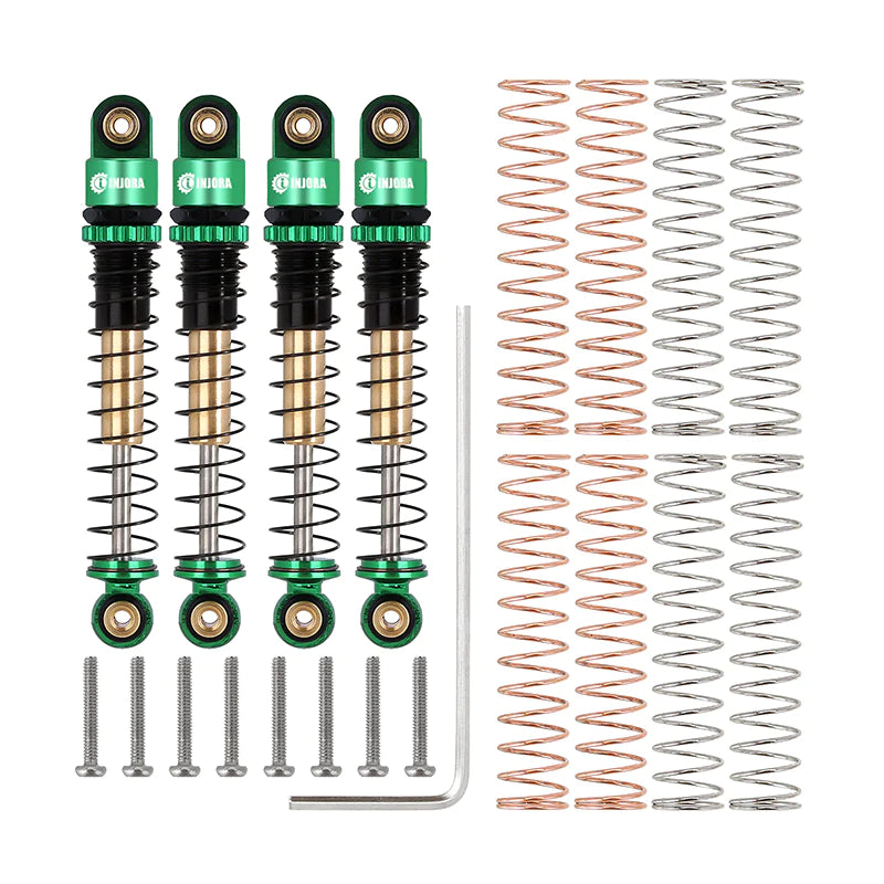 INJORA 43mm Aluminum Threaded Double Barrel Shocks Dampers For Axial SCX24 (4PCS) -  - INJORA