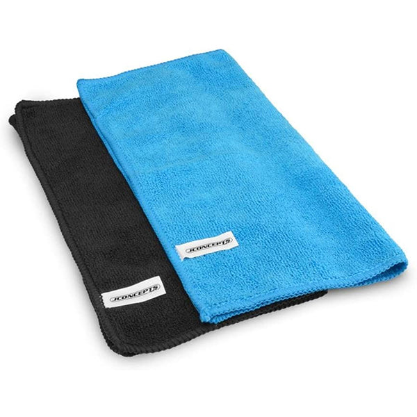 JConcepts Microfiber Towel (Blue/Black) (2) - Remote Control Toys - AMain Distributing