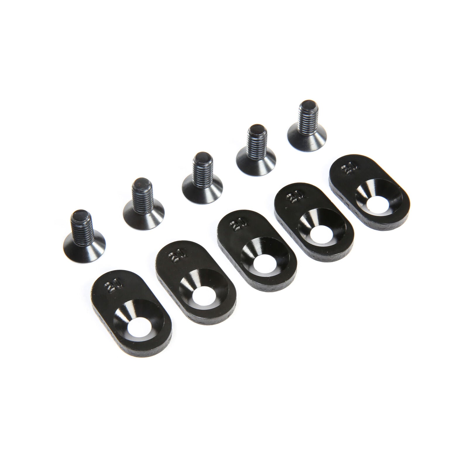 Losi Engine Mount Insert and Screws 21T, Black (5): 5ive-T 2.0 (fits 62T spur) -  - Horizon Hobbies, Inc.