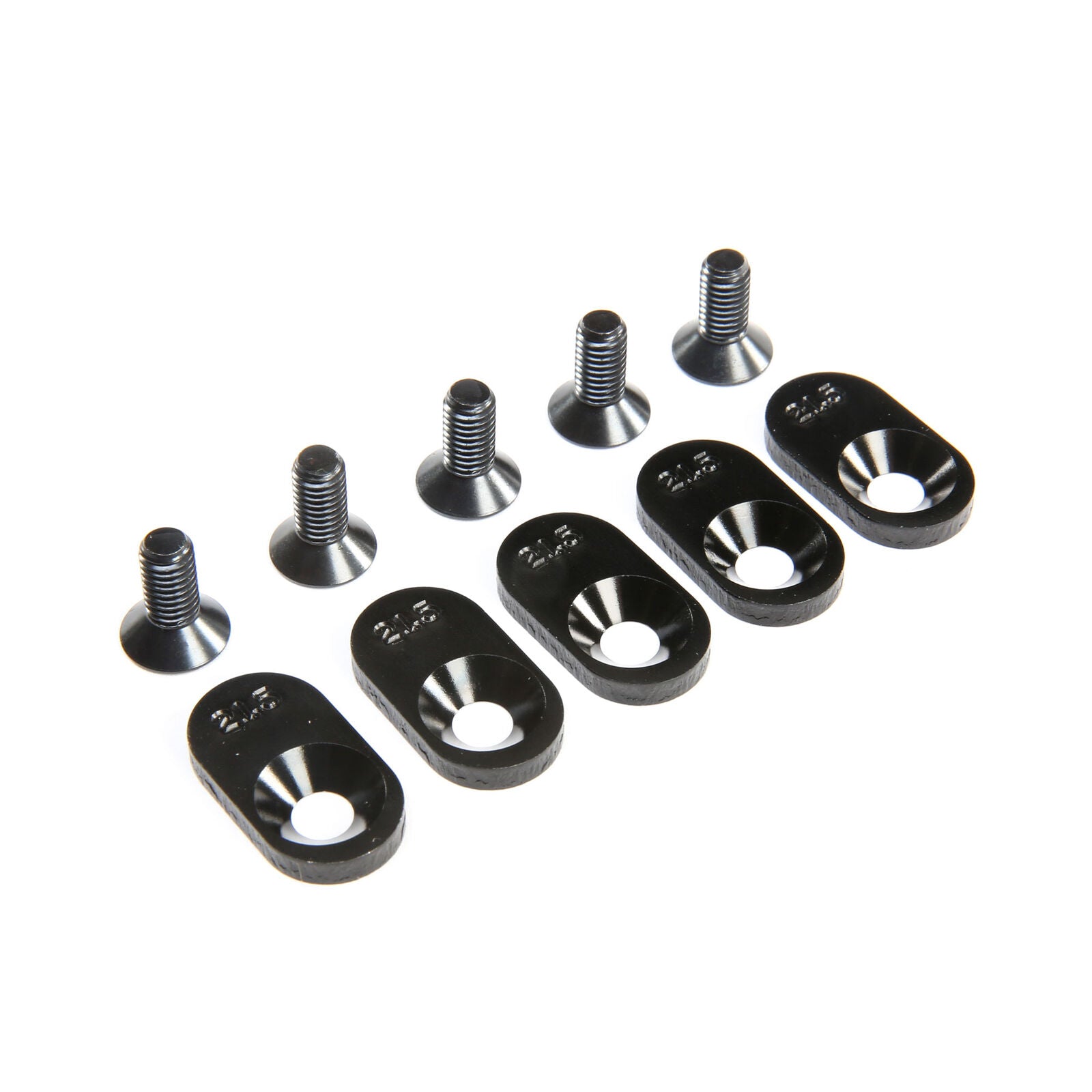 Losi Engine Mount Insert and Screws 21.5T, Black (5): 5ive-T 2.0 (fits 62T spur) -  - Horizon Hobbies, Inc.