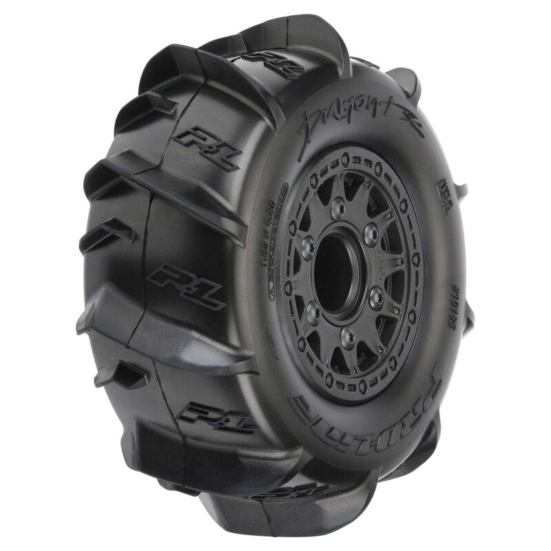 Pro-Line 1/10 Dumont Front/Rear 2.2"/3.0" SC Mounted 12mm Black Raid (2) - Wheels/Tires - Horizon Hobbies, Inc.