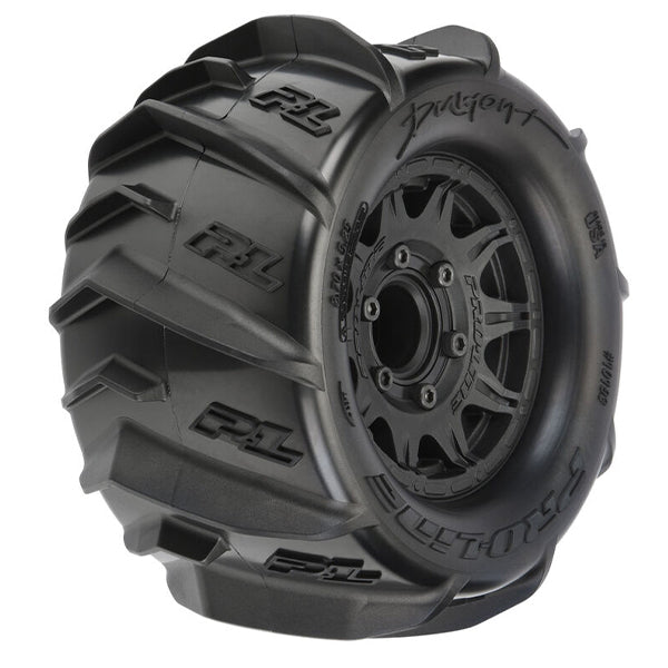 Pro-Line Dumont 2.8" Pre-Mounted Tires w/Raid Wheels (Black) (2) (Z3) w/Removable Hex - Remote Control Toys - Horizon Hobbies, Inc.