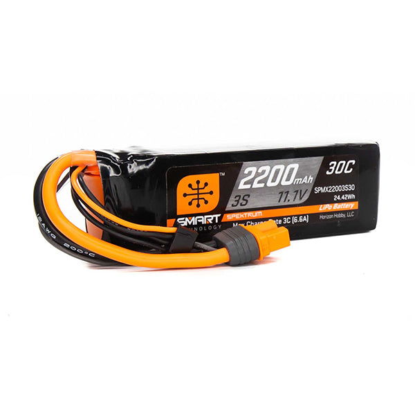 Spektrum RC 3S Smart LiPo 30C Battery Pack w/IC3 Connector (11.1V/2200mAh) - Remote Control Toys - Horizon Hobbies, Inc.