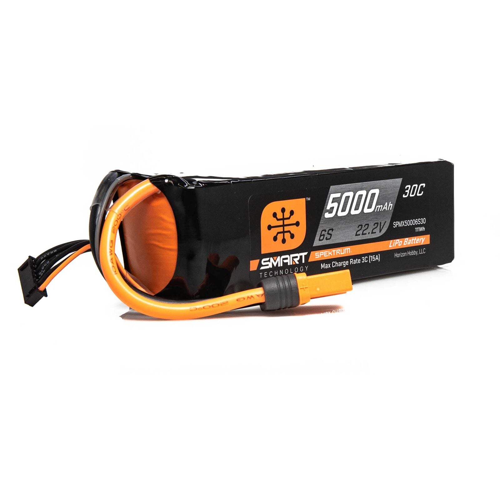 Spektrum 22.2V 5000mAh 6S 30C Smart LiPo Battery IC5 -  - Horizon Hobbies, Inc.
