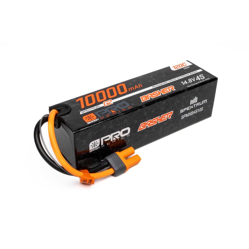 Spektrum 14.8V 10000mAh 4S 120C Smart G2 Pro Basher LiPo: IC5 -  - Horizon Hobbies, Inc.