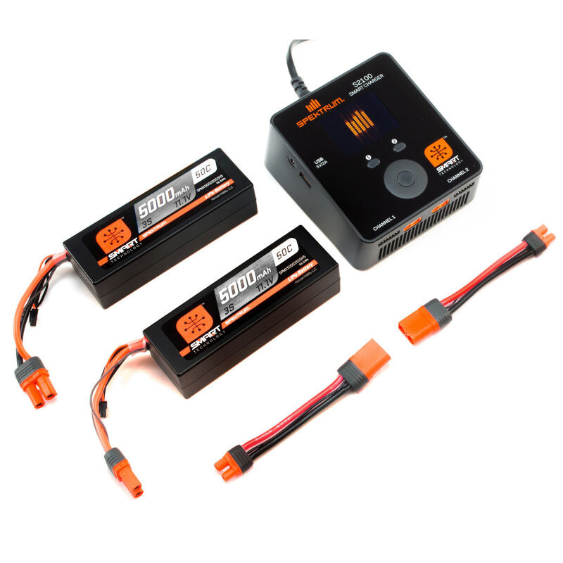 Spektrum RC Smart PowerStage 6S Bundle w/Two 3S Smart LiPo Batteries (5000mAh) - Remote Control Toys - Horizon Hobbies, Inc.