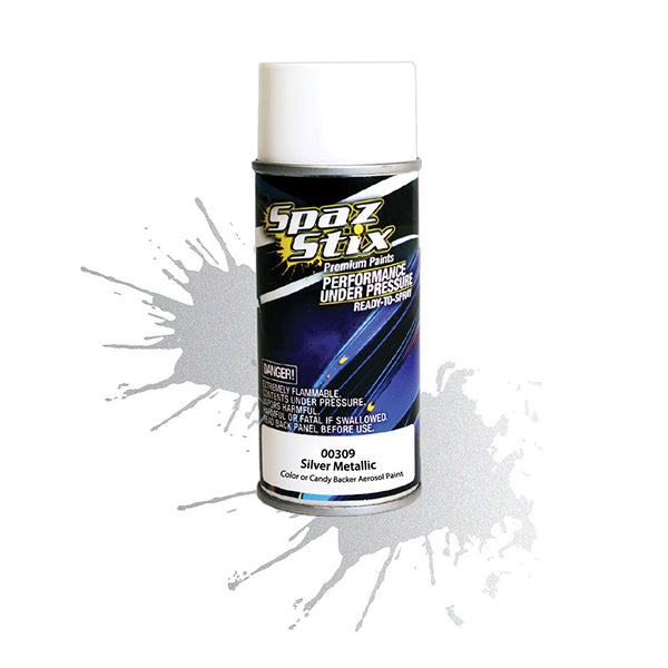Spaz Stix Silver Metallic Color or Candy Backer 3.5oz Can -  - HRP Distributing, Inc.