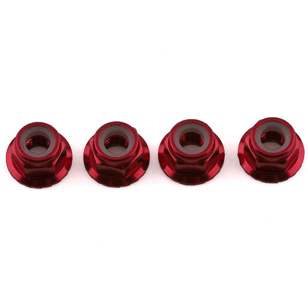 Traxxas 4mm Aluminum Flanged Serrated Nuts (4) - Remote Control Toys - Traxxas