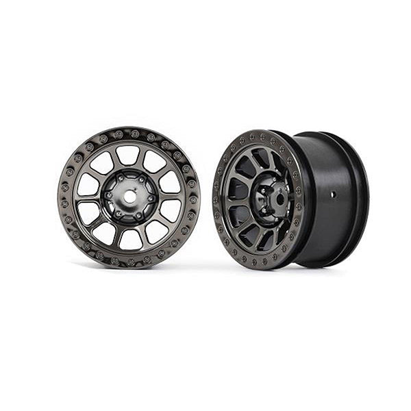 Traxxas Wheels 2.2In Black Chrome 2 Bandit Rear -  - Traxxas