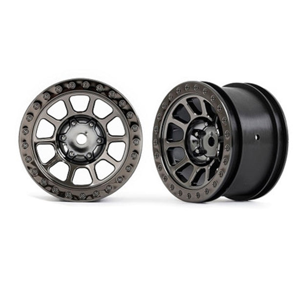 TRAXXAS BANDIT Wheels, 2.2' (black chrome) (2) -  - Traxxas