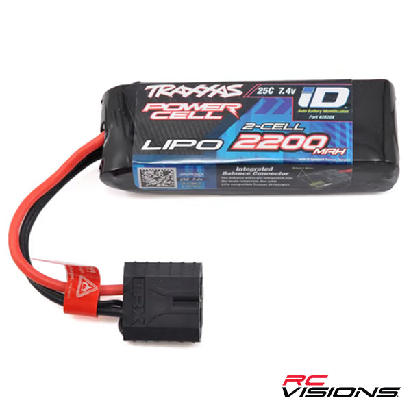Traxxas 2S "Power Cell" 25C LiPo Battery w/iD Traxxas Connector (7.4V/2200mAh) - Remote Control Toys - Traxxas